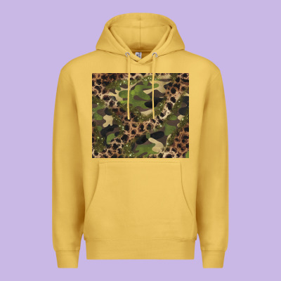 Camouflage  Leopard Premium Hoodie Designed By Barkaloodesign