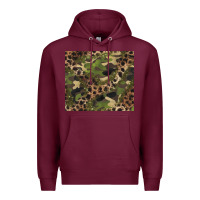 Burgundy camouflage  leopard Premium Hoodie - BarkalooDesign