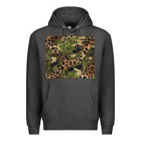 Charcoal Heather camouflage  leopard Premium Hoodie - BarkalooDesign