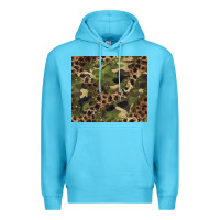 Ocean Blue camouflage  leopard Premium Hoodie - BarkalooDesign