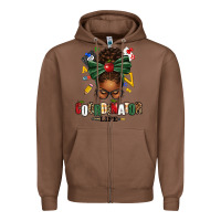 Chestnut educational coordinator life afro messy bun Zipper Hoodie - texasbilliewilder