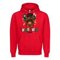 Red educational coordinator life afro messy bun Zipper Hoodie - texasbilliewilder