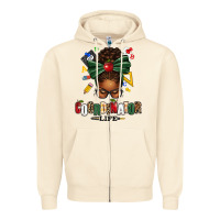 Sandshell educational coordinator life afro messy bun Zipper Hoodie - texasbilliewilder