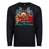 Black merry christmas gnomes truck Premium Sweatshirt - FaDigitalArtStudio