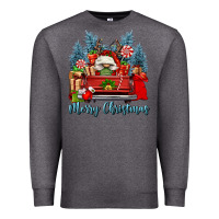 Charcoal Heather merry christmas gnomes truck Premium Sweatshirt - FaDigitalArtStudio
