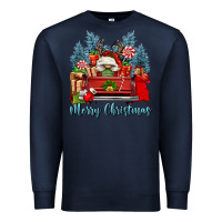 Navy merry christmas gnomes truck Premium Sweatshirt - FaDigitalArtStudio