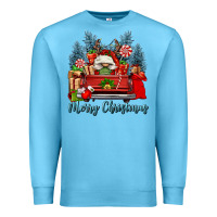 Ocean Blue merry christmas gnomes truck Premium Sweatshirt - FaDigitalArtStudio