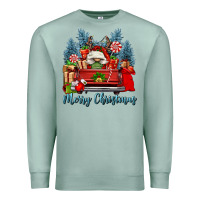 Seafoam merry christmas gnomes truck Premium Sweatshirt - FaDigitalArtStudio