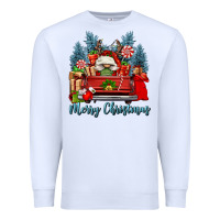White merry christmas gnomes truck Premium Sweatshirt - FaDigitalArtStudio
