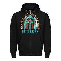 Black He Is Risen Zipper Hoodie - RanaPortraitStore