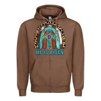 Chestnut He Is Risen Zipper Hoodie - RanaPortraitStore