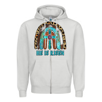 Dove Grey He Is Risen Zipper Hoodie - RanaPortraitStore