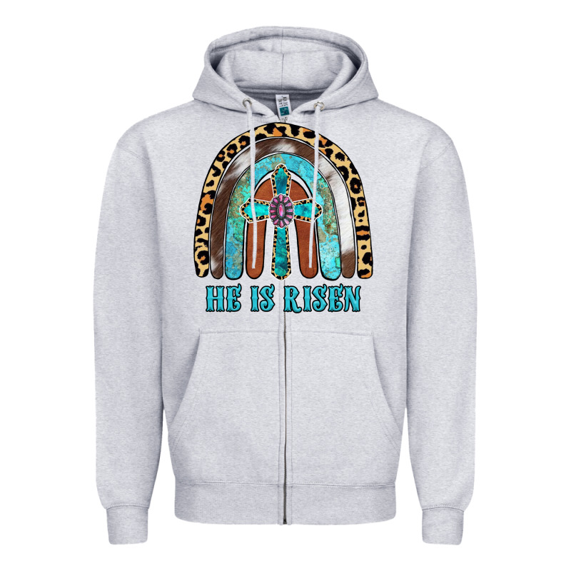 He Is Risen Zipper Hoodie by RanaPortraitStore | Teevron