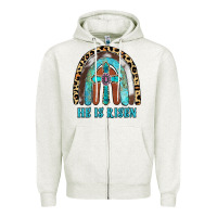 Oatmeal Heather He Is Risen Zipper Hoodie - RanaPortraitStore