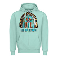 Seafoam He Is Risen Zipper Hoodie - RanaPortraitStore