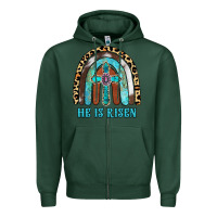 Sports Green He Is Risen Zipper Hoodie - RanaPortraitStore