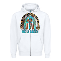 White He Is Risen Zipper Hoodie - RanaPortraitStore