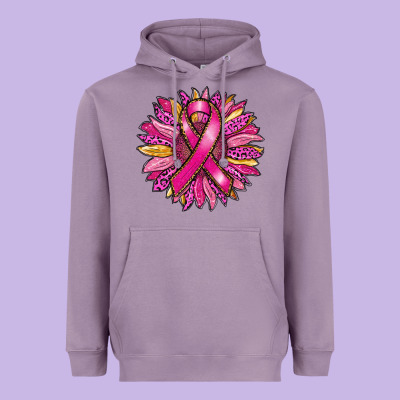 Breast Cancer Sunflower Heavyweight Hoodie Designed By Ranaportraitstore