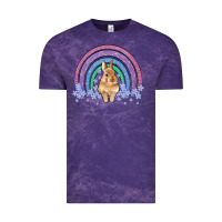 Cloud Purple bunny rainbow Vintage Tee - Artiststas