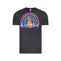 Vintage Black bunny rainbow Vintage Tee - Artiststas