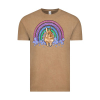 Vintage Coffee bunny rainbow Vintage Tee - Artiststas