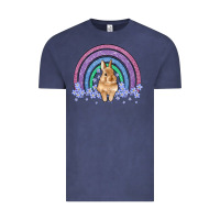 Vintage Denim bunny rainbow Vintage Tee - Artiststas