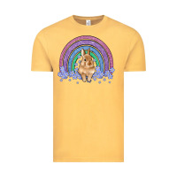 Vintage Mustard bunny rainbow Vintage Tee - Artiststas