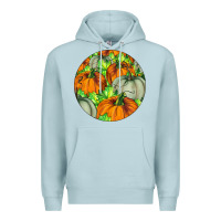 Blue Mist Fall Rounded Premium Hoodie - LillyAllenDesigns