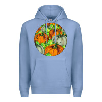 Colony Blue Fall Rounded Premium Hoodie - LillyAllenDesigns