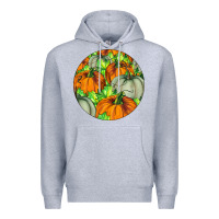 Heather Grey Fall Rounded Premium Hoodie - LillyAllenDesigns