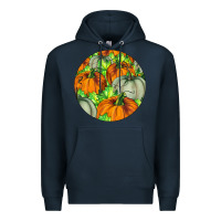 Navy Fall Rounded Premium Hoodie - LillyAllenDesigns