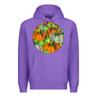 Purple Fall Rounded Premium Hoodie - LillyAllenDesigns