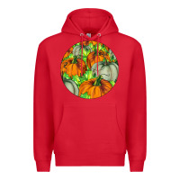 Red Fall Rounded Premium Hoodie - LillyAllenDesigns