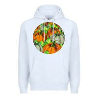White Fall Rounded Premium Hoodie - LillyAllenDesigns