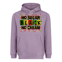 Lavender no sugar no cream black Heavyweight Hoodie - Zillion Design Studio