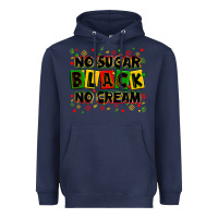 Navy no sugar no cream black Heavyweight Hoodie - Zillion Design Studio