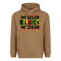 Toasted Coconut no sugar no cream black Heavyweight Hoodie - Zillion Design Studio