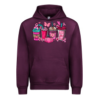 Mauve Wine cancer coffee cups Urban Hoodie - NancyCooperArtShop