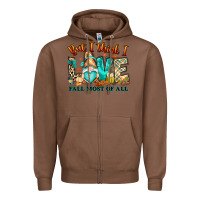 Chestnut But i think i love Fall most of all gnome Zipper Hoodie - RanaPortraitStore
