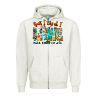 But I Think I Love Fall Most Of All Gnome Zipper Hoodie | Teevron