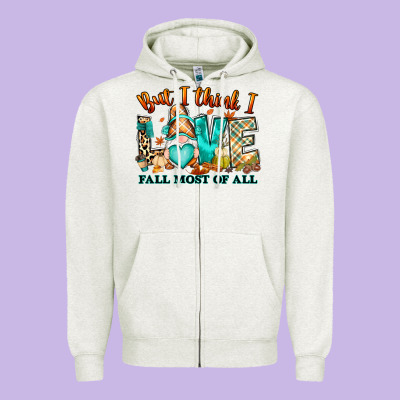 Zipper Hoodie But i think i love Fall most of all gnome