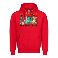 Red But i think i love Fall most of all gnome Zipper Hoodie - RanaPortraitStore