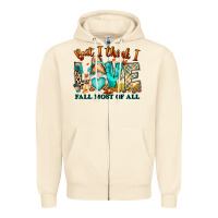 Sandshell But i think i love Fall most of all gnome Zipper Hoodie - RanaPortraitStore