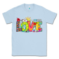 Dusty Blue love nurse summer Classic Tee - RanaPortraitStore