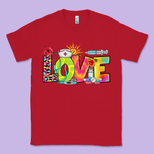 Love Nurse Summer Classic Tee Designed By Ranaportraitstore