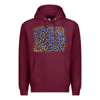 Burgundy leopard with navy blue glitter Premium Hoodie - Artiststas