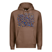 Chestnut leopard with navy blue glitter Premium Hoodie - Artiststas