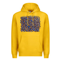 Lemon leopard with navy blue glitter Premium Hoodie - Artiststas