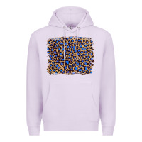 Lilac leopard with navy blue glitter Premium Hoodie - Artiststas