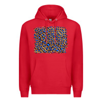 Red leopard with navy blue glitter Premium Hoodie - Artiststas